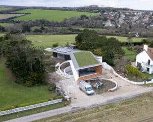 The construction of Cliff Top House a Para 80 (formerly Para 55), energy efficient passive house. Another grand design by Hawkes Architecture.