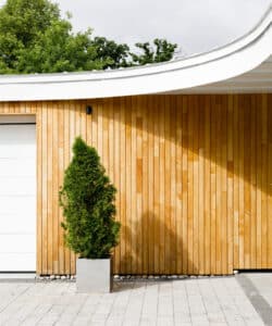 The garage at Bellropes, a renovation designed by Hawkes Architecture.