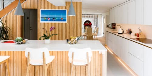 The kitchen at Bellropes, a renovation designed by Hawkes Architecture.