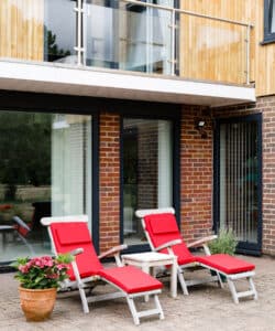 Patio at Bellropes, a renovation designed by Hawkes Architecture.