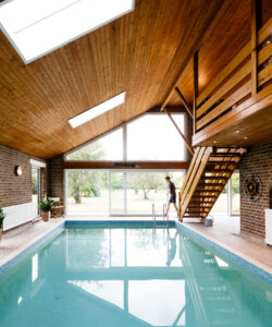 The pool at Bellropes, a renovation designed by Hawkes Architecture.