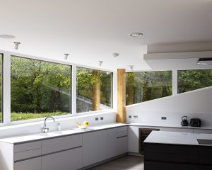 Kitchen at Brooks Barn a Para 80, energy efficient passive house. Another grand design by Hawkes Architecture.