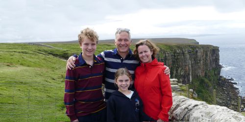 Richard Hawkes and family. Founder of Hawkes Architecture, who specialise in the design of Para 80, energy efficient, passive houses.