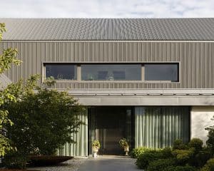 Sheltered arrival space at View Point, a Para 80 energy efficient passive house. Another grand design by Hawkes Architecture.