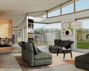 Interior of Ashdown forest a Para 80, energy efficient passive house. Another grand design by Hawkes Architecture.