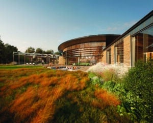 South terraces at Green Fox Farm, a Para 80, energy efficient passive house. Another grand design by Hawkes Architecture.