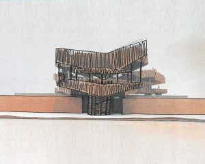 Early sketch of Albury Hall, a Para 80, energy efficient passive house. Another grand design by Hawkes Architecture.