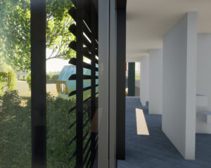 The view from the hallway, Mossie, a Para 80, energy efficient passive house. Another grand design by Hawkes Architecture.
