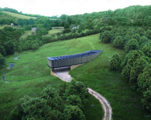 Ariel view of Lilley Brooks a Para 80, energy efficient passive house. Another grand design by Hawkes Architecture.