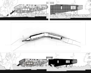 North elevation of Mossie, a Para 80, energy efficient passive house. Another grand design by Hawkes Architecture.