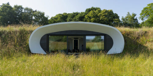 Pod window at Bigbury Hollow, a Para 80, energy efficient passive house. Another grand design by Hawkes Architecture.