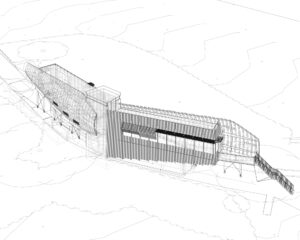 A technical drawing of Mossie, a Para 80, energy efficient passive house. Another grand design by Hawkes Architecture.