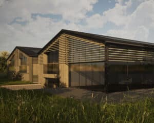 Agricultural barn conversion a Para 80, energy efficient, passive house. Another grand design by Hawkes Architecture.