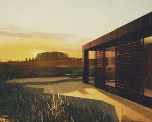 Sunset at Tunwold, a Para 80, energy efficient, passive house in the Cotswolds. Another grand design by Hawkes Architecture.