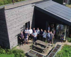 The team at Hawkes Architecture, who specialise in designing Para 80 energy efficient, passive houses.