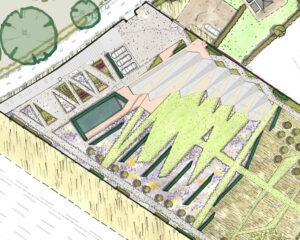 Walled garden a Para 80, energy efficient, passive house. Another grand design by Hawkes Architecture.