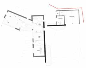 The floor plan of Acorns, a Para 80, energy efficient passive house. Another grand design by Hawkes Architecture.