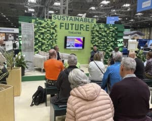 Richard Hawkes of Hawkes Architecture on stage at Grand Designs Live.