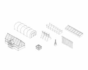Structures typically found within in a walled garden. Another grand design by Hawkes Architecture.